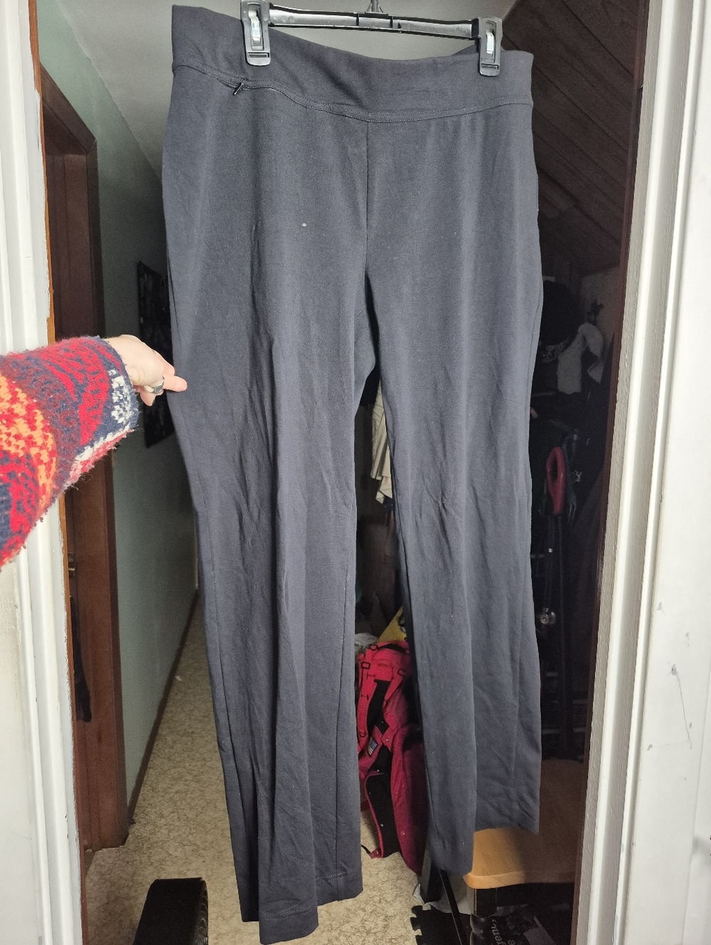 Lands End Black Starfish Straight Leg Business Casual
